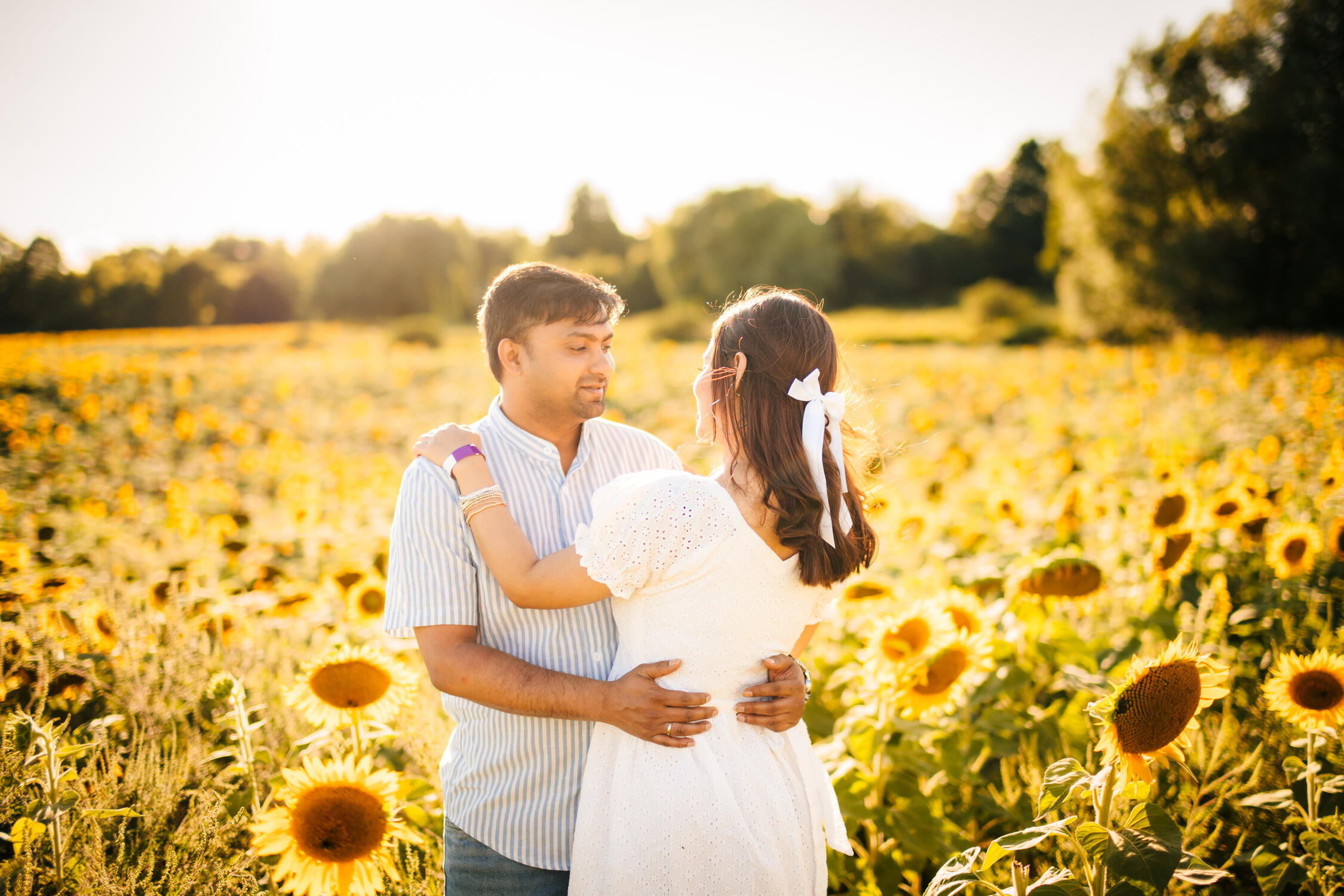 Campbell sunflower farm couples Nabeela & Abdul Kazi