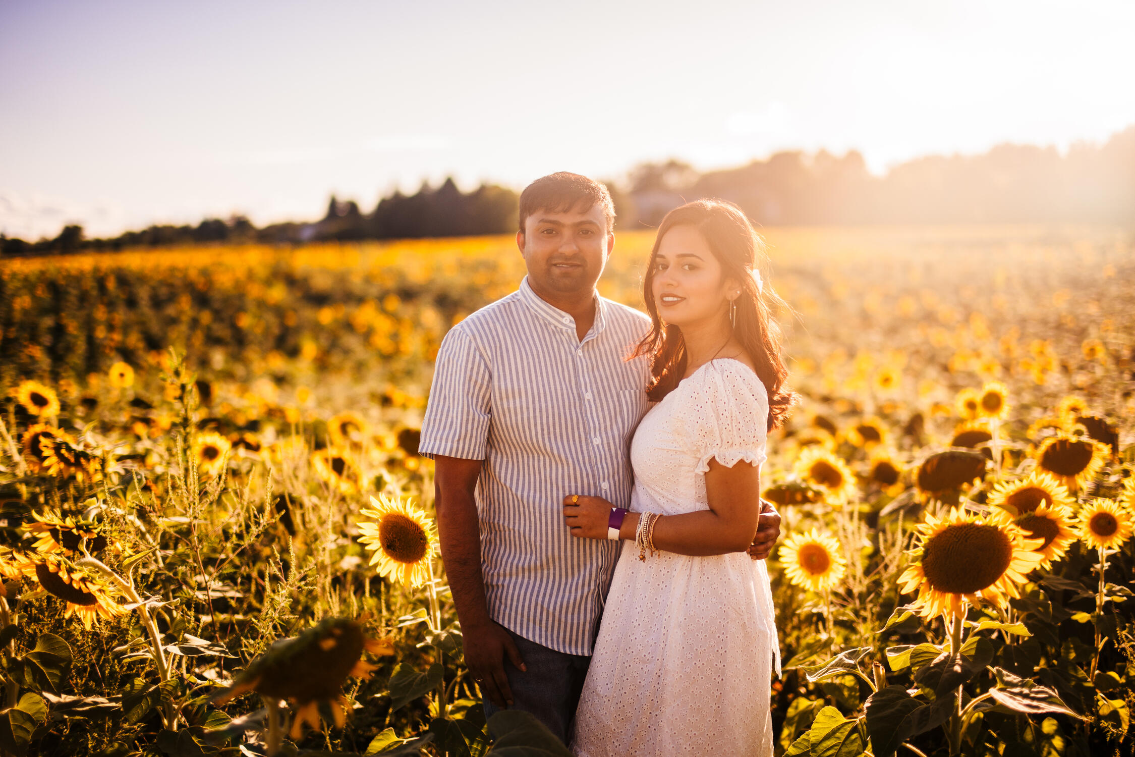 Campbell sunflower farm couples Nabeela & Abdul Kazi 2